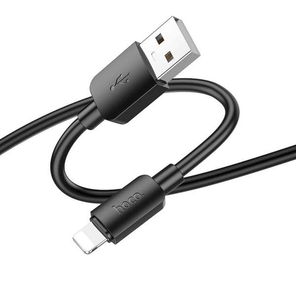 Кабель iPhone 5 HOCO X96 Hyper длина 1м, ток до 3А, коробка, черный