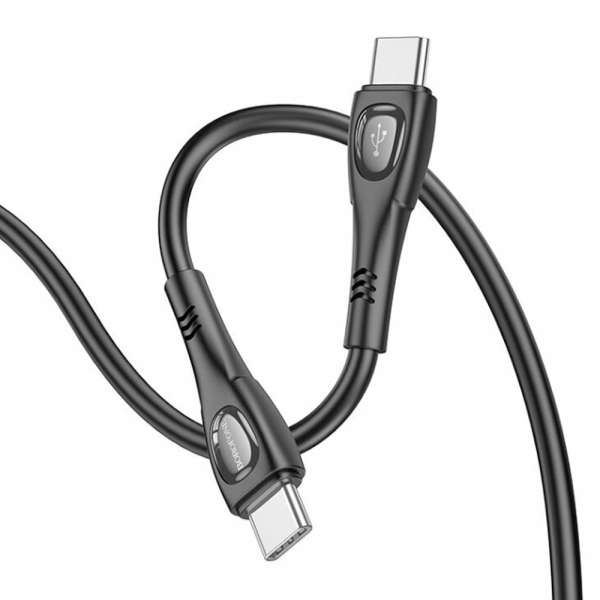 Кабель Type-C - Type-C Borofone BX98 Superior длина 1м, ток до 3А, PD60Вт, коробка, черный