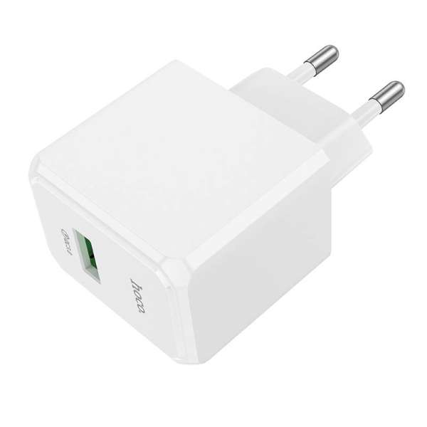 СЗУ HOCO CS12A Ocean 1хUSB, 3А, QC3.0, блистер, белый
