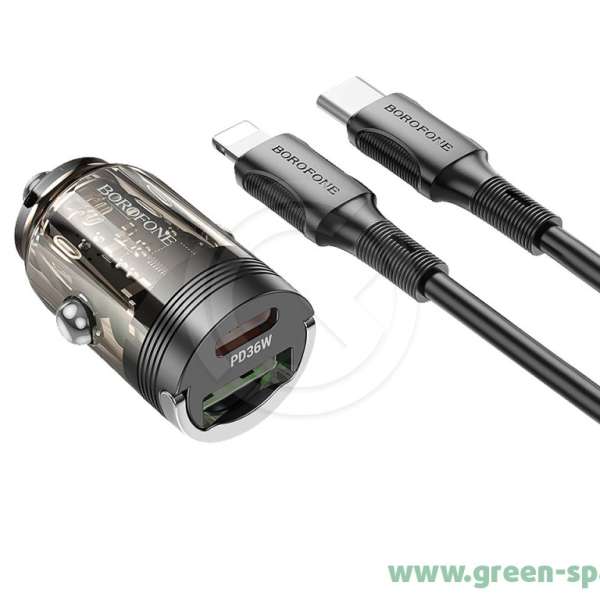 Автомобильное зарядное устройство Borofone BZ29 Ray 12/24В 1xType-C, Выходной ток: Type-C-PD черный
