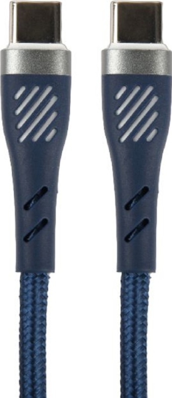 Кабель Type-C - Type-C Perfeo C1103 длина 1м, ток до 3А, PD 60W, POWER коробка, синий