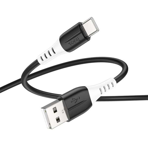 Кабель Type-C HOCO X110 Honorific длина 1м, ток до 3А, нейлон, металл, коробка, черный