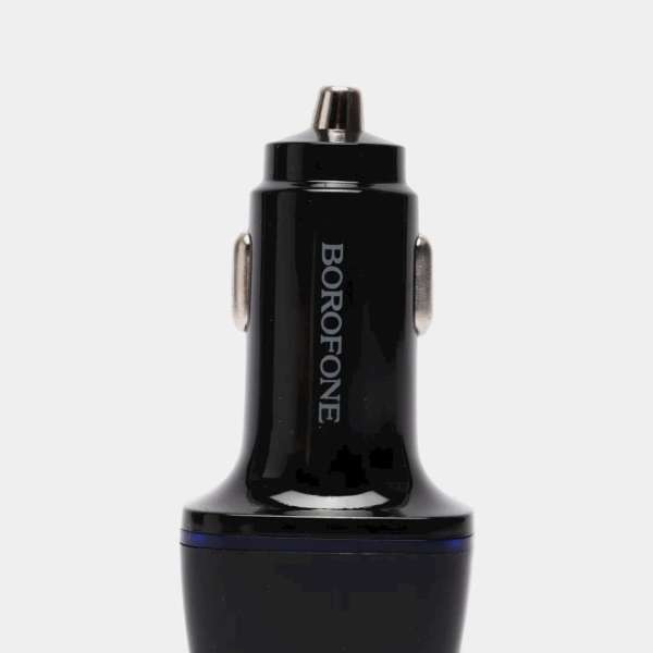 Автомобильное зарядное устройство Borofone BZ31D Solid 12/24В 2xType-C, Выходной ток: черный