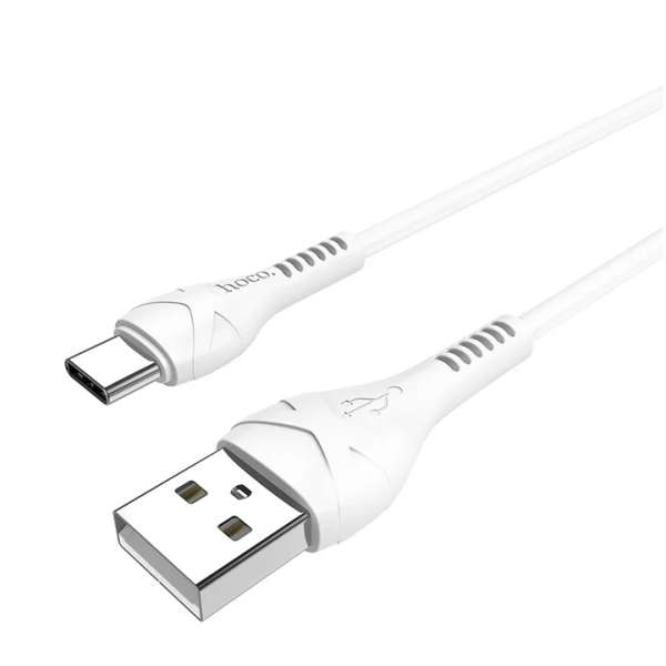 Кабель Type-C HOCO длина 1м, USB2.0, 3А, коробка, белый (X37)