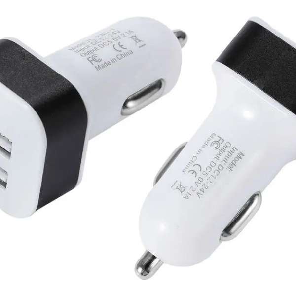 Автомобильное зарядное устройство TDS TS-CAU11 (AV-334) 12В 2хUSB, Выходной ток: USB1-1A, USB2-2,1A,