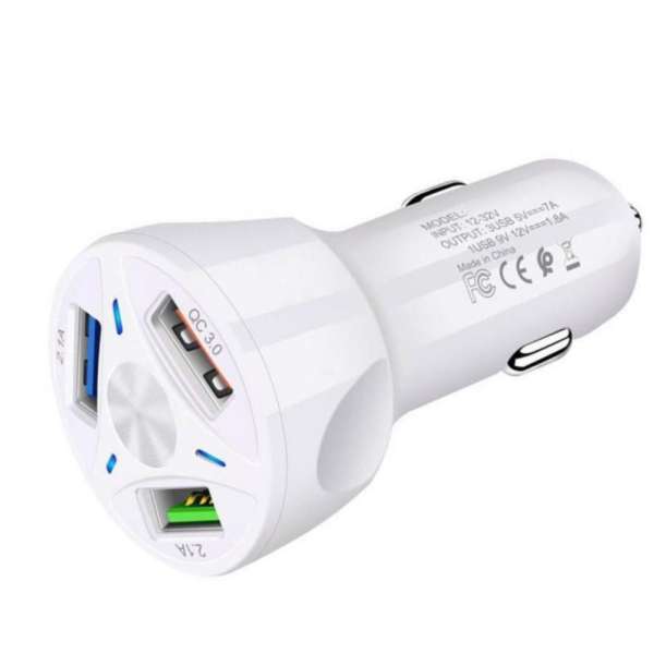 Автомобильное зарядное устройство TDS TS-CAU32 12-35В 3хUSB, Выходной ток: USB1-2,1A, USB2-2,1A, USB