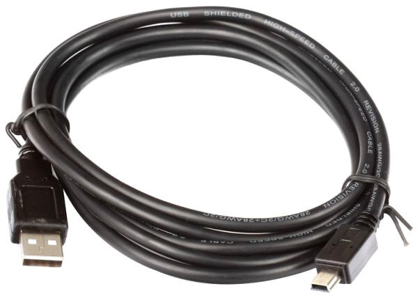Кабель miniUSB Perfeo длина 5м, пакет, черный (U4305)