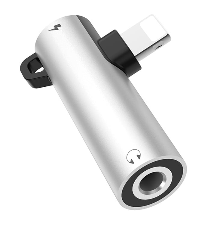 Кабель HOCO LS21 iPhone 5 (Lightning 8 Pin) - Jack3.5 аудио + iPhone 5 (Lightning 8 Pin) зарядка