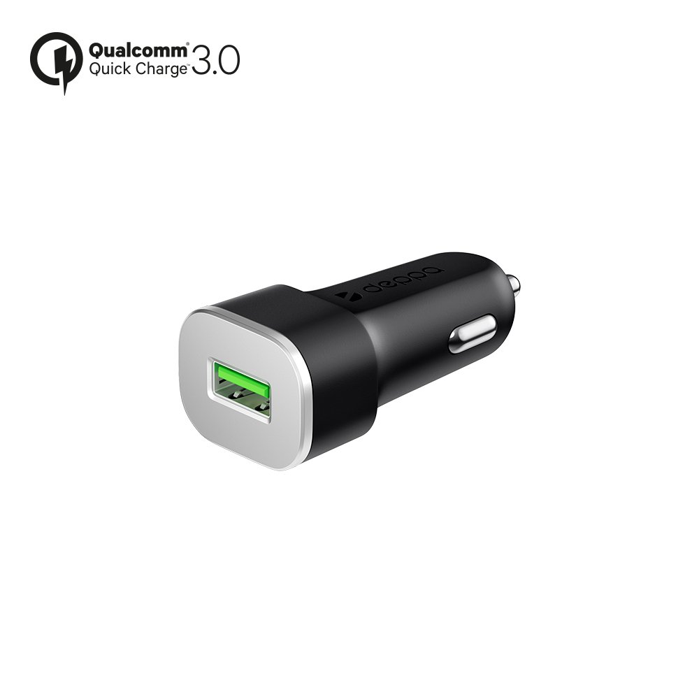 Автомобильное зарядное устройство Deppa 11286 USB Quick Charge 3.0 5В/3А, 9В/2А, 12В/2А, функция защ