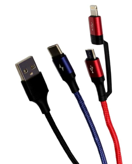 Набор переходников USB Joyroom S-M376 Family на 2 устройства micro-USB, iPhone5, 1.3м, 3.5А, коробка