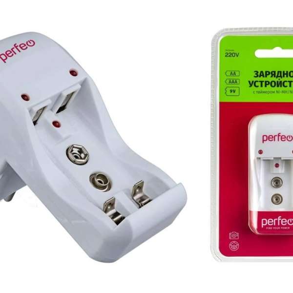 Зарядное устройство Perfeo PF-B4035/PF-VN-210 200 mA AA/AAA/6F22 Ni-MH, Ni-CD, AA и AAA - 200mA, 9V 