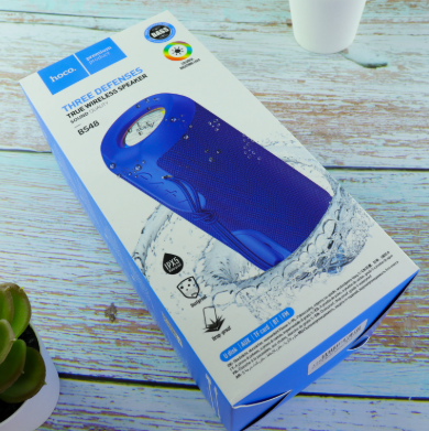 Акустическая система mini MP3 HOCO BS48 Artistic 10Вт Bluetooth 5.1, MP3, microSD, USB, AUX, синий