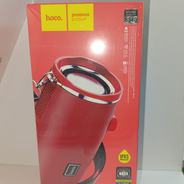 Акустическая система mini MP3 HOCO BS40 Desire song 14Вт Bluetooth 5.0, MP3, microSD, USB, красный