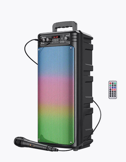 Акустическая система mini MP3 HOCO BS59 Караоке система 10Вт размер 21,5 * 19 * 12 см, 2 беспроводны