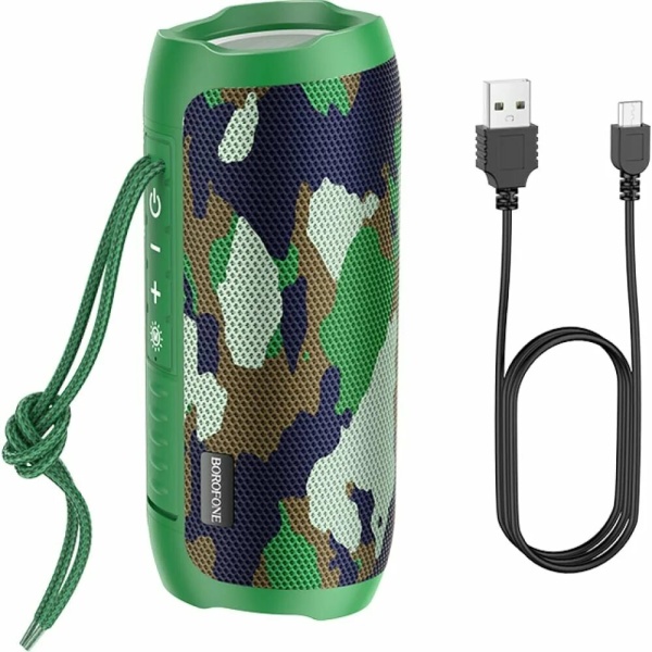 Акустическая система mini MP3 Borofone BR21 10Вт Bluetooth 5.1, MP3, microSD, USB, AUX, TWS камуфляж