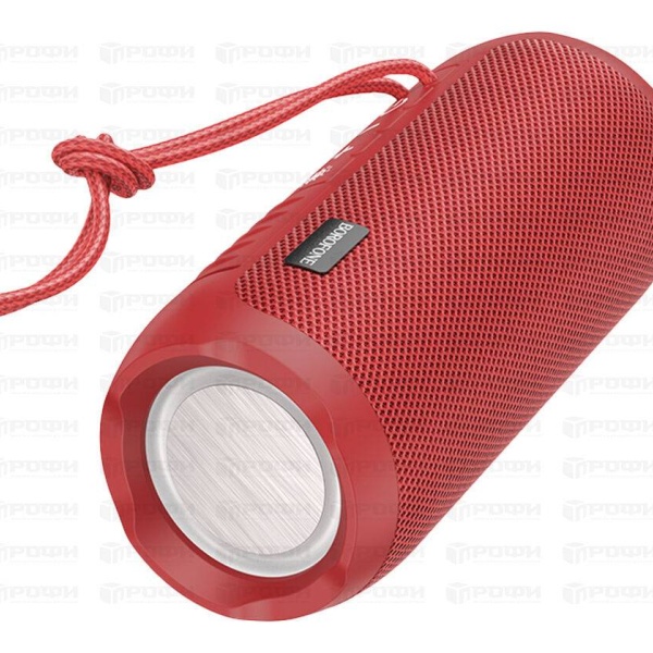Акустическая система mini MP3 Borofone BR21 10Вт Bluetooth 5.1, MP3, microSD, USB, AUX, TWS красный