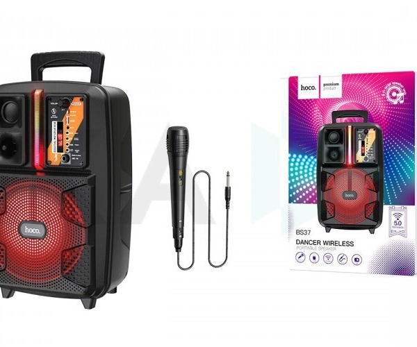 Акустическая система mini MP3 HOCO BS37 Dancer 15Вт Bluetooth 5.0, MP3, microSD, USB, 1800 мАч черны