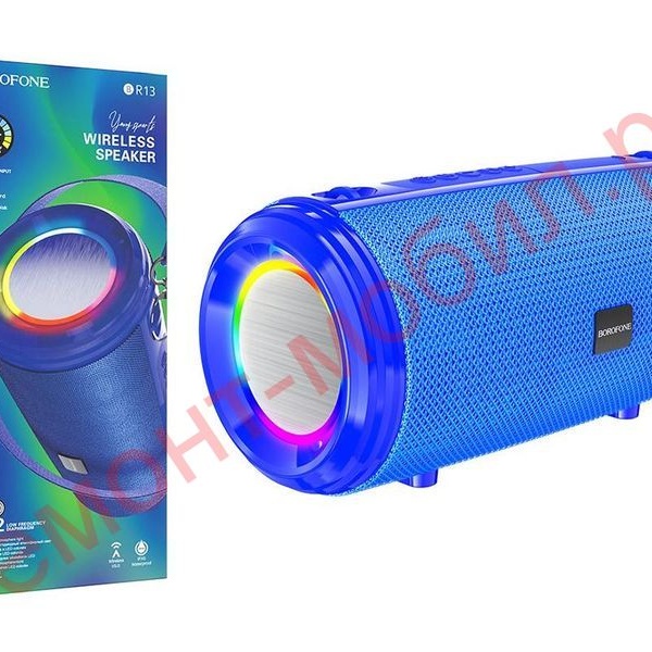Акустическая система mini MP3 Borofone BR13 Young 10Вт Bluetooth 5.0, MP3, microSD, USB, AUX, синий