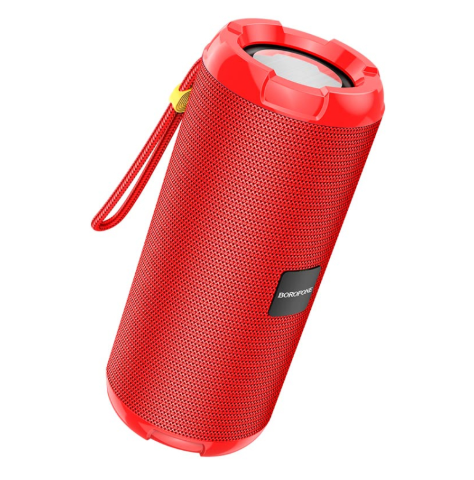 Акустическая система mini MP3 Borofone BR15 10Вт Bluetooth 5.0, MP3, microSD, USB, AUX, TWS красный