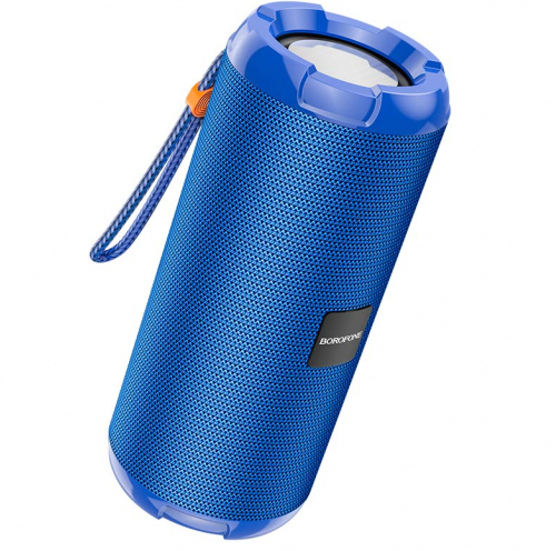 Акустическая система mini MP3 Borofone BR15 10Вт Bluetooth 5.0, MP3, microSD, USB, AUX, TWS синий