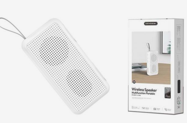 Акустическая система mini MP3 SENDEM F66 3.0Вт Bluetooth 5,0, MP3, FM, microSD, microUSB, белый