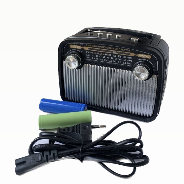 Приемник Haoning HN-282UAT аккумуляторно-сетевой, 220V шнур в комплекте, AUX/USB/microSD до 32Гб, пи