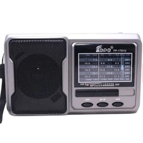 Приемник Fepe FP-1781U аккумуляторный, AUX/USB/microSD до 32Гб, питание: от аккумулятора 18650(1200м