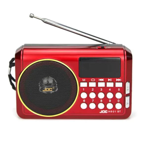 Приемник Joc H601BT аккумуляторный AUX/USB/microSD до 32Гб, Bluetooth, питание: от аккумулятора BL-5