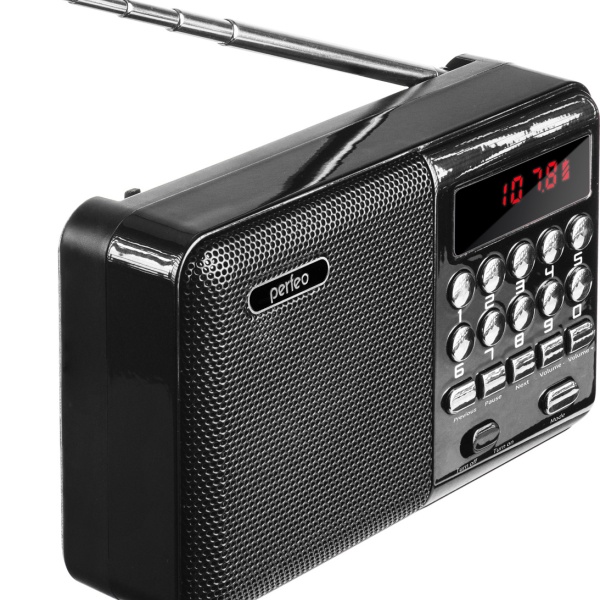 Приемник Perfeo PF-A4870/i90-BL PALM аккумуляторный AUX/USB/microSD до 32 Гб, 3 Вт., FM (87,5-108МГц