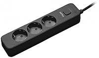 Сетевой фильтр Perfeo PF-C3954 3 розеток 5 м. "POWER STREAM", черный, 10A, с заземлением, предохрани