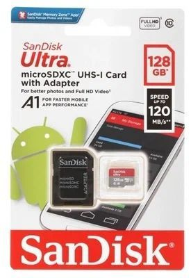 Флэш карта MicroSD Sandisck Ultra 128GB UHS-I Card with Adapter