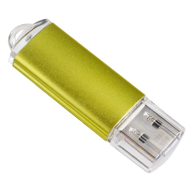 Флэш диск 8 GB USB 2.0 Perfeo E03 economy series Gold с колпачком
