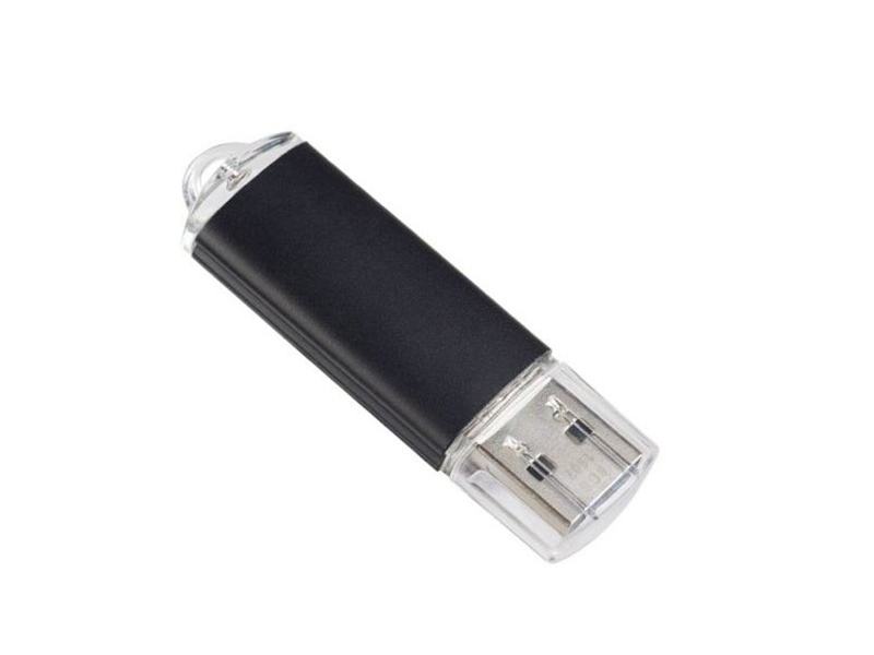 Флэш диск 64 GB USB 2.0 Perfeo E01 economy series Black с колпачком, металлический корпус