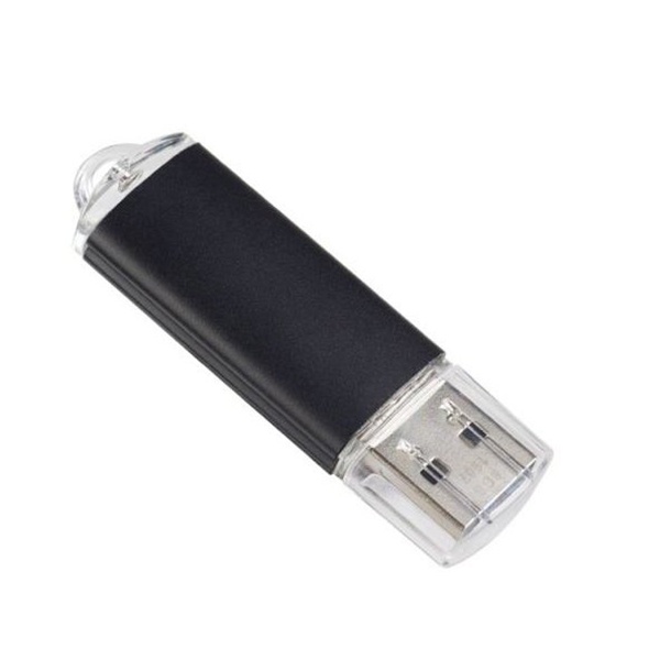 Флэш диск 64 GB USB 2.0 Perfeo E01 economy series Black с колпачком, металлический корпус