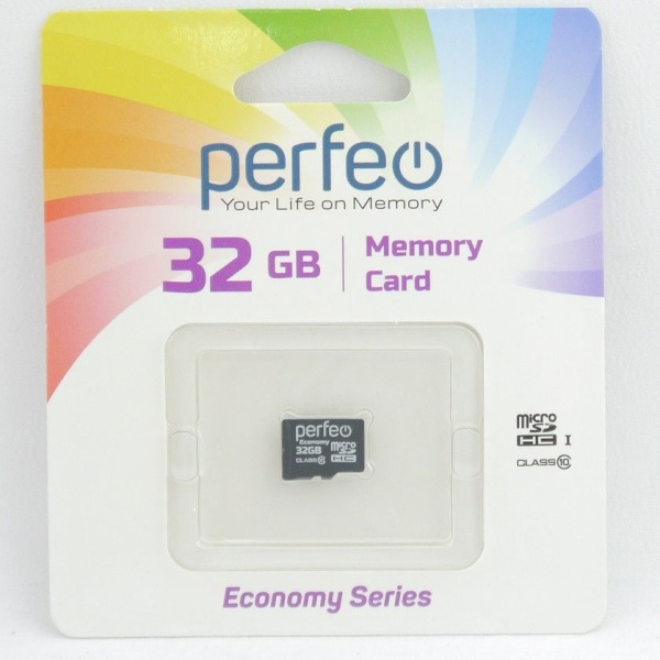 Флэш карта microSDHC 32 GB Perfeo Class 10 без адаптера