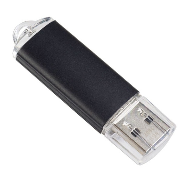 Флэш диск 16 GB USB 2.0 Perfeo E01 economy series Black с колпачком, металлический корпус