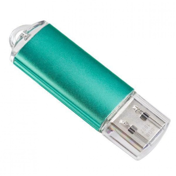 Флэш диск 32 GB USB 2.0 Perfeo E01 economy series Green с колпачком, металлический корпус