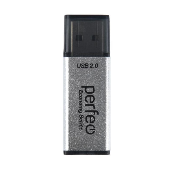 Флэш диск 64 GB USB 2.0 Perfeo E03 economy series Silver с колпачком