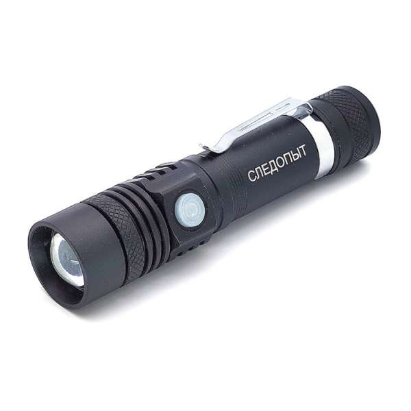 Фонарь Патриот PT-FLR12 (SL-522) 1 светодиод XP-E аккумулятор 18650 ZOOM, сетевое ЗУ для зарядки акк