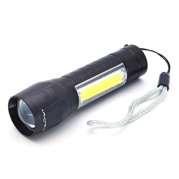 Фонарь Следопыт ST-FLR04 (SL-523) 1 светодиод + 1 COB, аккумулятор зарядка от microUSB (шнур в компл