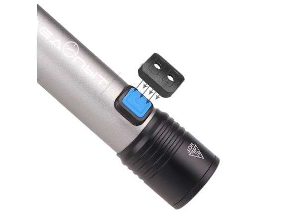 Фонарь Следопыт ST-FLR11 T6 светодиод, аккумулятор ZOOM, металл, серебро
