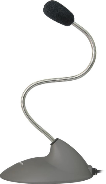 Микрофон Defender MIC 111 серый, кабель 1,5 м, на гибком основании (64111)
