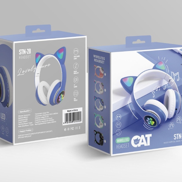 BT наушники полноразмерные CAT STN-28 blue