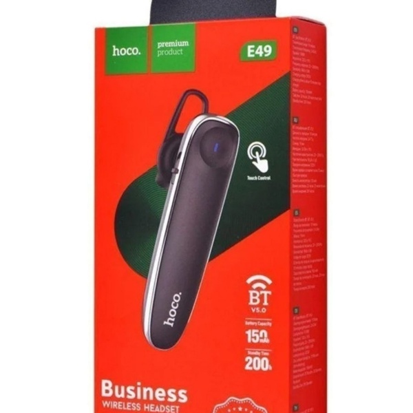 Bluetooth гарнитура HOCO E49 Young Business Wireless Headset моно (черная)