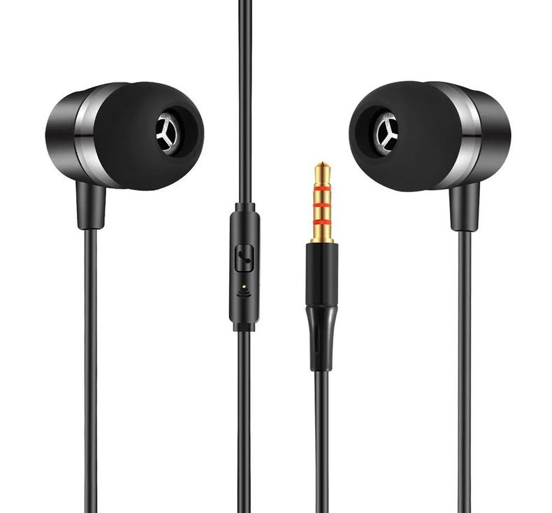 Наушники с микрофоном SmartBuy Model V SBH-011-V-K внутриканальные, кабель 1,2м, 3,5мм 4-pin черный