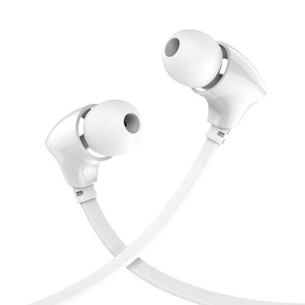 Наушники с микрофоном Borofone BM26 Rhythm вкладыши, кабель 1,2м, коробка, белый