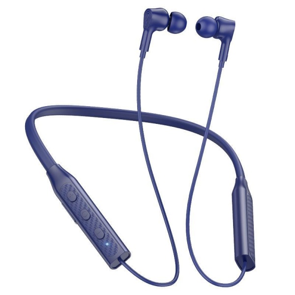 Наушники беспроводные Borofone BE59 Rhythm вкладыши, Bluetooth, коробка, синий