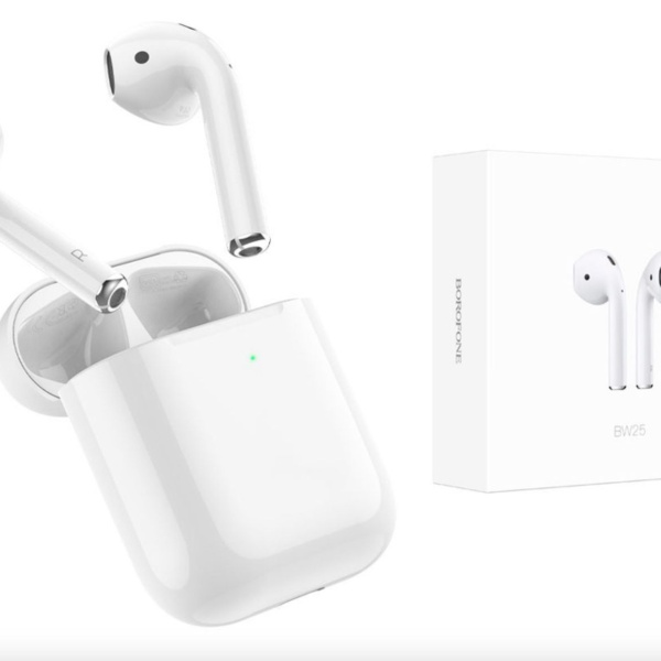 Наушники беспроводные Borofone BW25 True вкладыши, Bluetooth V5.1, кейс для хранения и зарядки в ком