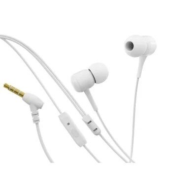 Наушники с микрофоном Perfeo "Drum" PF-C3206 внутриканальные, кабель 1,2м, 3,5мм 4-pin Jack, белый 