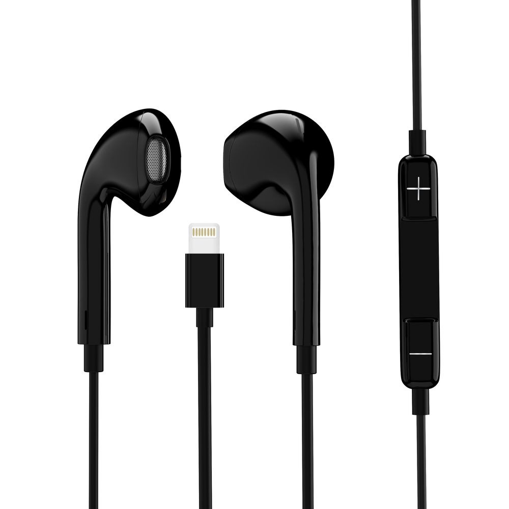 Наушники с микрофоном Perfeo "REPLICA" PF-B4867 вкладыши, кабель 1,2м, Lighting, регулятор громкости